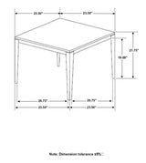 Mozzi Square End Table Faux Gray Marble/Black by Coaster at Eve Furniture