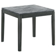 Mozzi Square End Table Faux Gray Marble/Black by Coaster at Eve Furniture