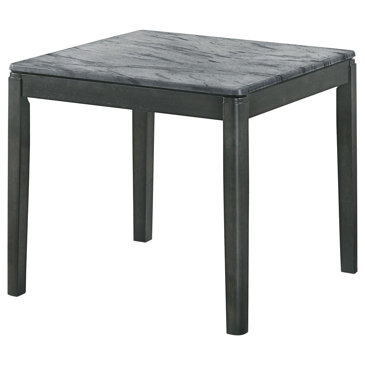 Mozzi Square End Table Faux Gray Marble/Black