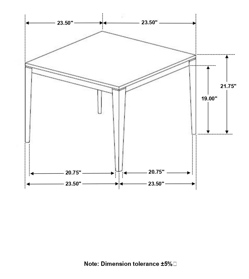 Mozzi Square End Table Faux Gray Marble/Black