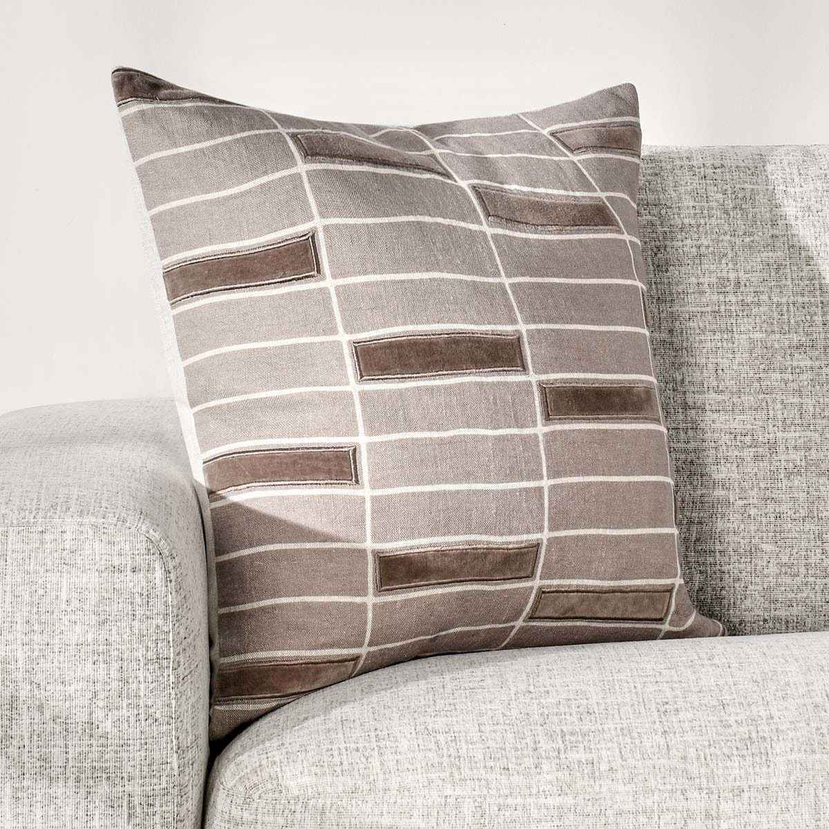MP Breccia Taupe 22x22 Throw Pillow (Set of 2) by Classic Home at Eve Furniture