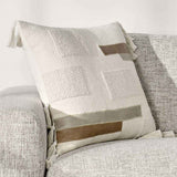 MP Packer Ivory 22x22 Throw Pillow (Set of 2) by Classic Home at Eve Furniture