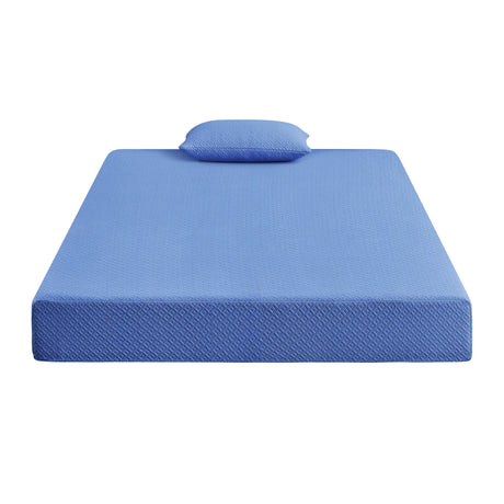 MT-PG07BLF 7" Blue Full Gel-Infused Memory Foam Mattress Set by Homelegance at Eve Furniture