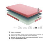 MT-PG07PKF 7" Pink Full Gel-Infused Memory Foam Mattress and Pillow Set by Homelegance at Eve Furniture