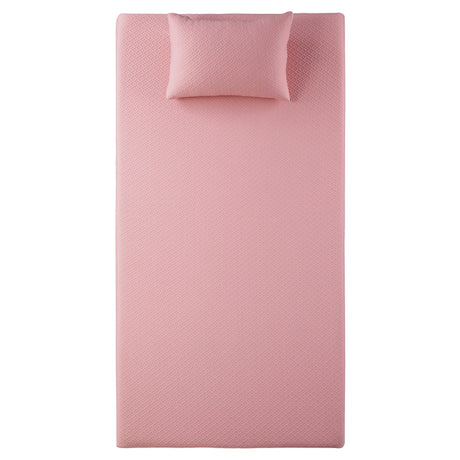MT-PG07PKT 7" Pink Twin Gel-Infused Memory Foam Mattress and Pillow Set by Homelegance at Eve Furniture
