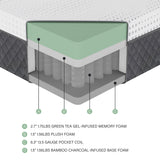 MT-UNG11T 11" Twin Green Tea Gel-Infused Memory Foam Mattress by Homelegance at Eve Furniture