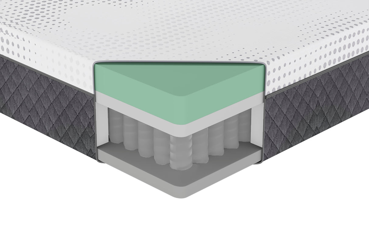 MT-UNG11T 11" Twin Green Tea Gel-Infused Memory Foam Mattress by Homelegance at Eve Furniture