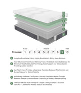 MT-UNH12EK 12" Eastern King Green Tea Gel-Infused Memory Foam Hybrid Mattress by Homelegance at Eve Furniture