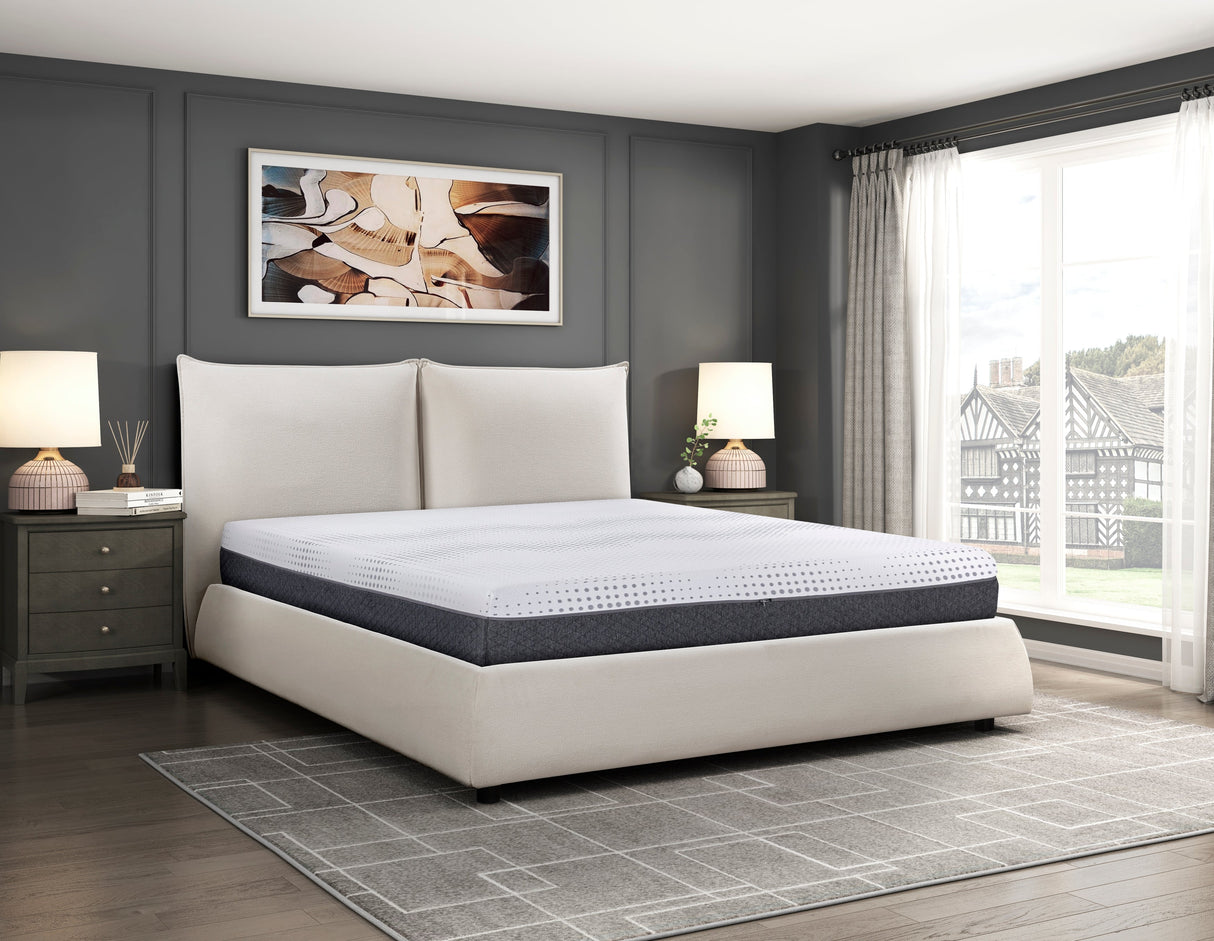 MT-UNH12Q 12" Queen Green Tea Gel-Infused Memory Foam Hybrid Mattress by Homelegance at Eve Furniture
