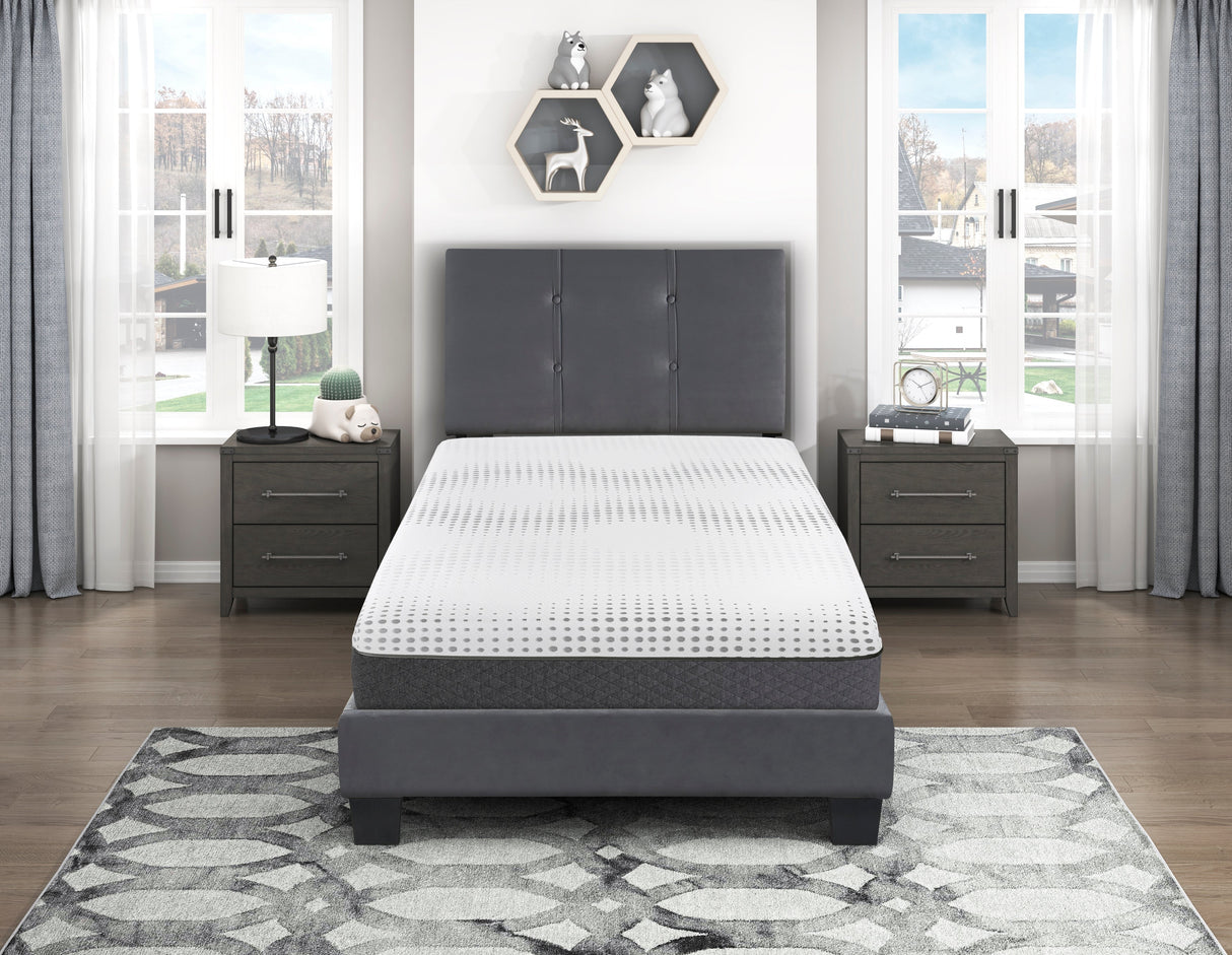 MT-UNH12T 12" Twin Green Tea Gel-Infused Memory Foam Hybrid Mattress by Homelegance at Eve Furniture
