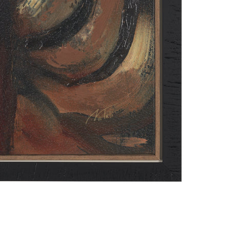 Mud Cloth Head Scarf II by Mercana Studio a Hand Embellished Textured Framed Canvas by Mercana at Eve Furniture