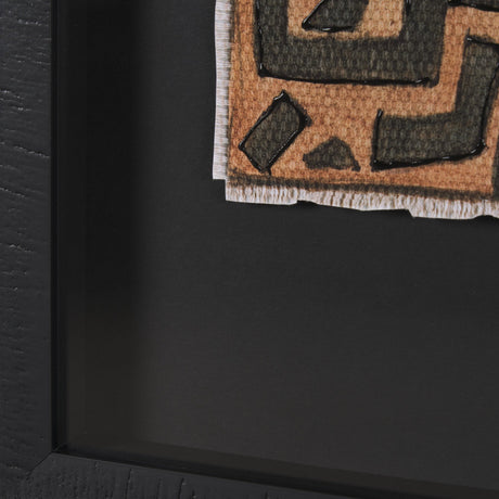 Mud Cloth Tapestry I by Mercana Studio a Hand Embellished Framed Art Print Matted under Glass by Mercana at Eve Furniture