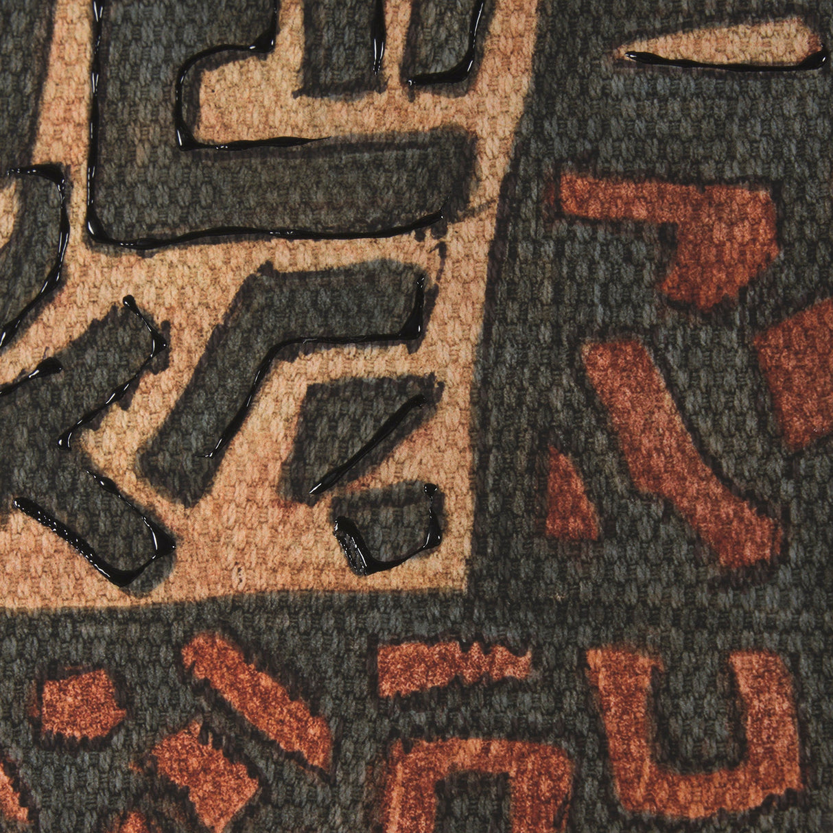 Mud Cloth Tapestry I by Mercana Studio a Hand Embellished Framed Art Print Matted under Glass by Mercana at Eve Furniture