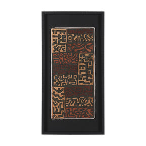 Mud Cloth Tapestry I by Mercana Studio a Hand Embellished Framed Art Print Matted under Glass by Mercana at Eve Furniture