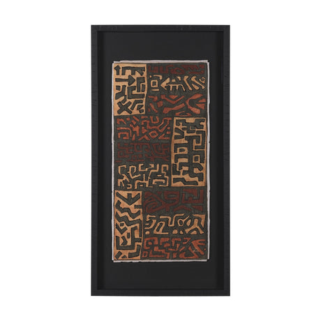 Mud Cloth Tapestry I by Mercana Studio a Hand Embellished Framed Art Print Matted under Glass by Mercana at Eve Furniture
