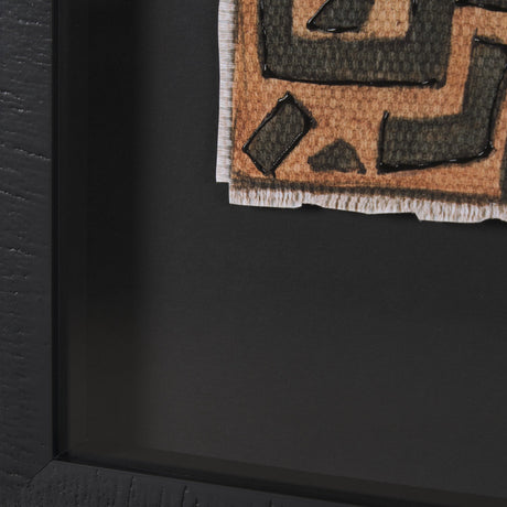 Mud Cloth Tapestry II by Mercana Studio a Hand Embellished Framed Art Print Matted under Glass by Mercana at Eve Furniture