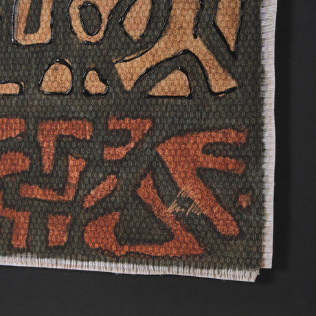 Mud Cloth Tapestry II by Mercana Studio a Hand Embellished Framed Art Print Matted under Glass by Mercana at Eve Furniture
