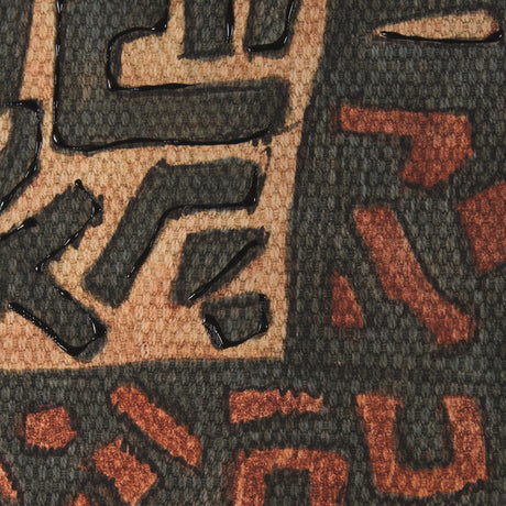 Mud Cloth Tapestry II by Mercana Studio a Hand Embellished Framed Art Print Matted under Glass by Mercana at Eve Furniture