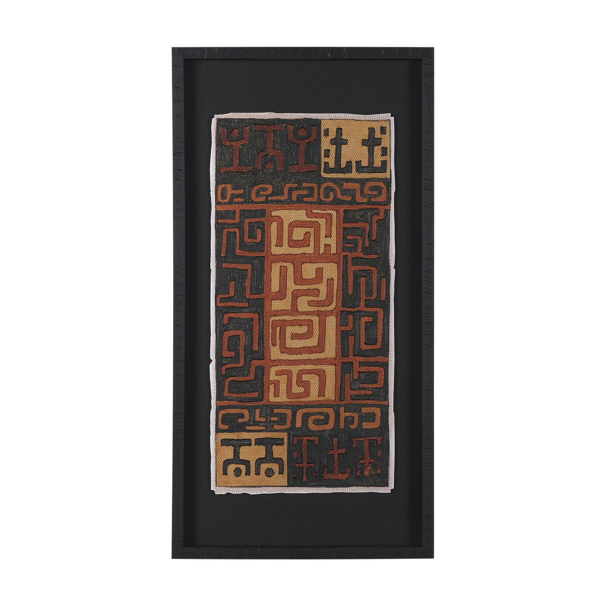 Mud Cloth Tapestry II by Mercana Studio a Hand Embellished Framed Art Print Matted under Glass by Mercana at Eve Furniture