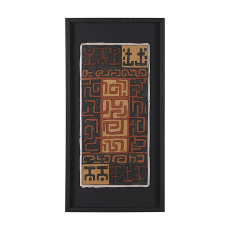 Mud Cloth Tapestry II by Mercana Studio a Hand Embellished Framed Art Print Matted under Glass by Mercana at Eve Furniture