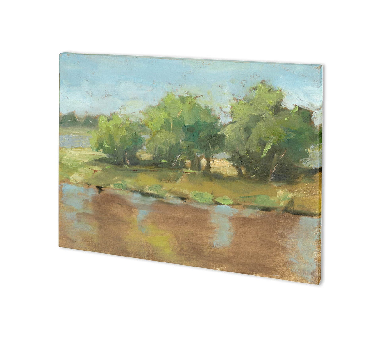 Muddy River II by Ethan Harper a Hand Embellished Textured Canvas by Mercana at Eve Furniture