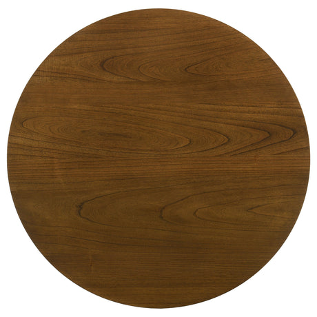 Mueller Brown 48-inch Round Mindi Veneer Dining Table by Coaster at Eve Furniture
