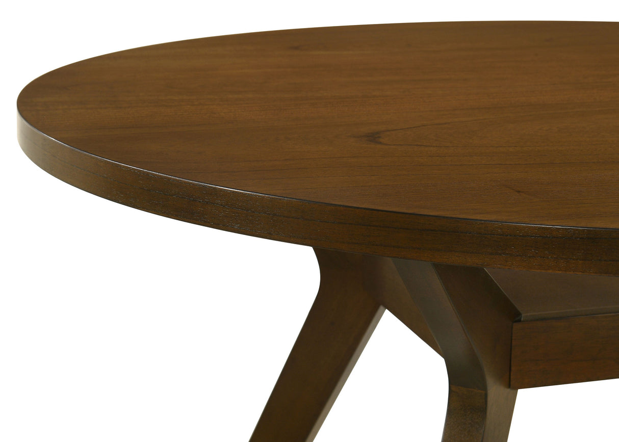 Mueller Brown And Beige 5-Piece 48-inch Round Dining Set by Coaster at Eve Furniture