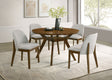 Mueller Brown And Beige 5-Piece 48-inch Round Dining Set by Coaster at Eve Furniture