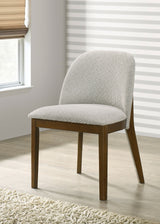 Mueller Brown And Beige Upholstered Dining Side Chair (Set Of 2) by Coaster at Eve Furniture