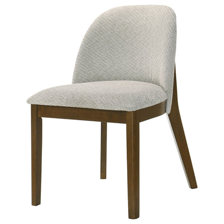Mueller Brown And Beige Upholstered Dining Side Chair (Set of 2) by Coaster at Eve Furniture