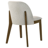Mueller Brown And Beige Upholstered Dining Side Chair (Set Of 2) by Coaster at Eve Furniture