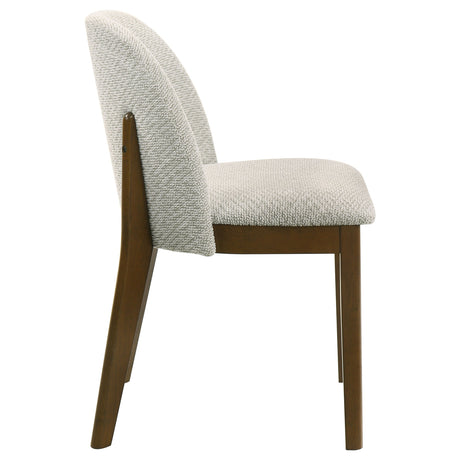 Mueller Brown And Beige Upholstered Dining Side Chair (Set of 2) by Coaster at Eve Furniture