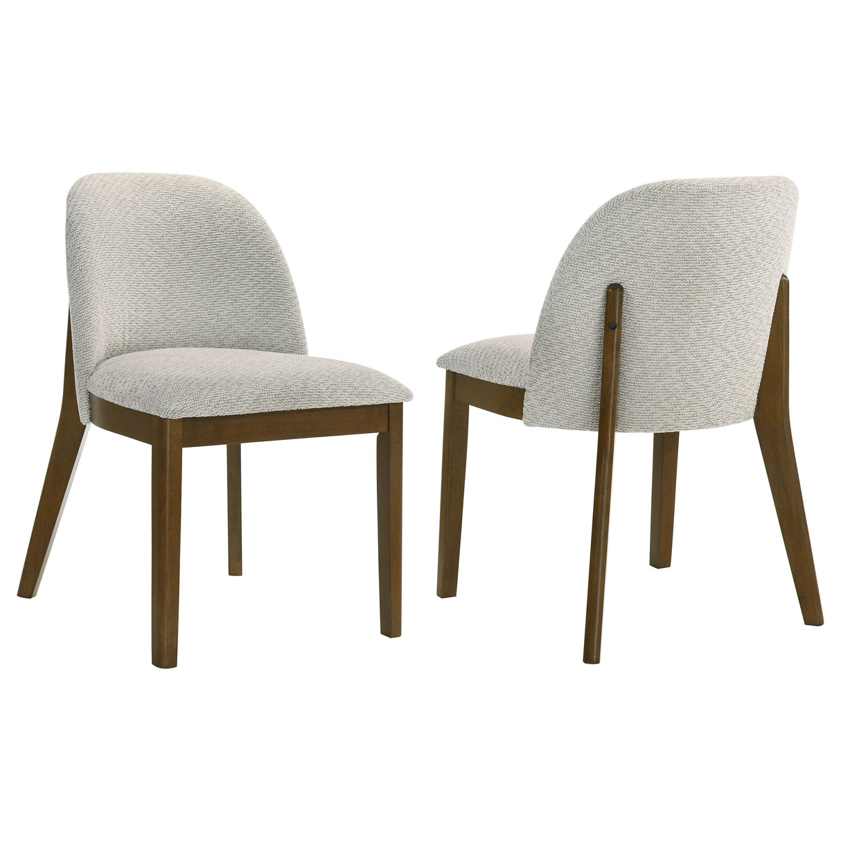 Mueller Brown And Beige Upholstered Dining Side Chair (Set Of 2) by Coaster at Eve Furniture
