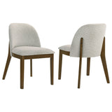 Mueller Brown And Beige Upholstered Dining Side Chair (Set Of 2) by Coaster at Eve Furniture