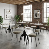 Mufid White & Black Bistro Table by Zuomod at Eve Furniture