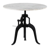 Mufid White & Black Bistro Table by Zuomod at Eve Furniture