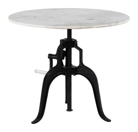 Mufid White & Black Bistro Table by Zuomod at Eve Furniture