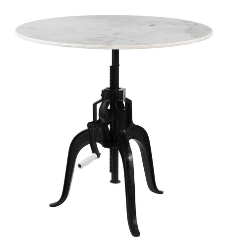 Mufid White & Black Bistro Table by Zuomod at Eve Furniture