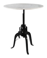 Mufid White & Black Bistro Table by Zuomod at Eve Furniture