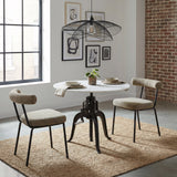 Mufid White & Black Bistro Table by Zuomod at Eve Furniture