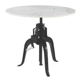 Mufid White & Black Bistro Table by Zuomod at Eve Furniture