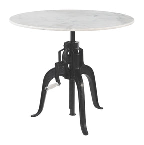 Mufid White & Black Bistro Table by Zuomod at Eve Furniture