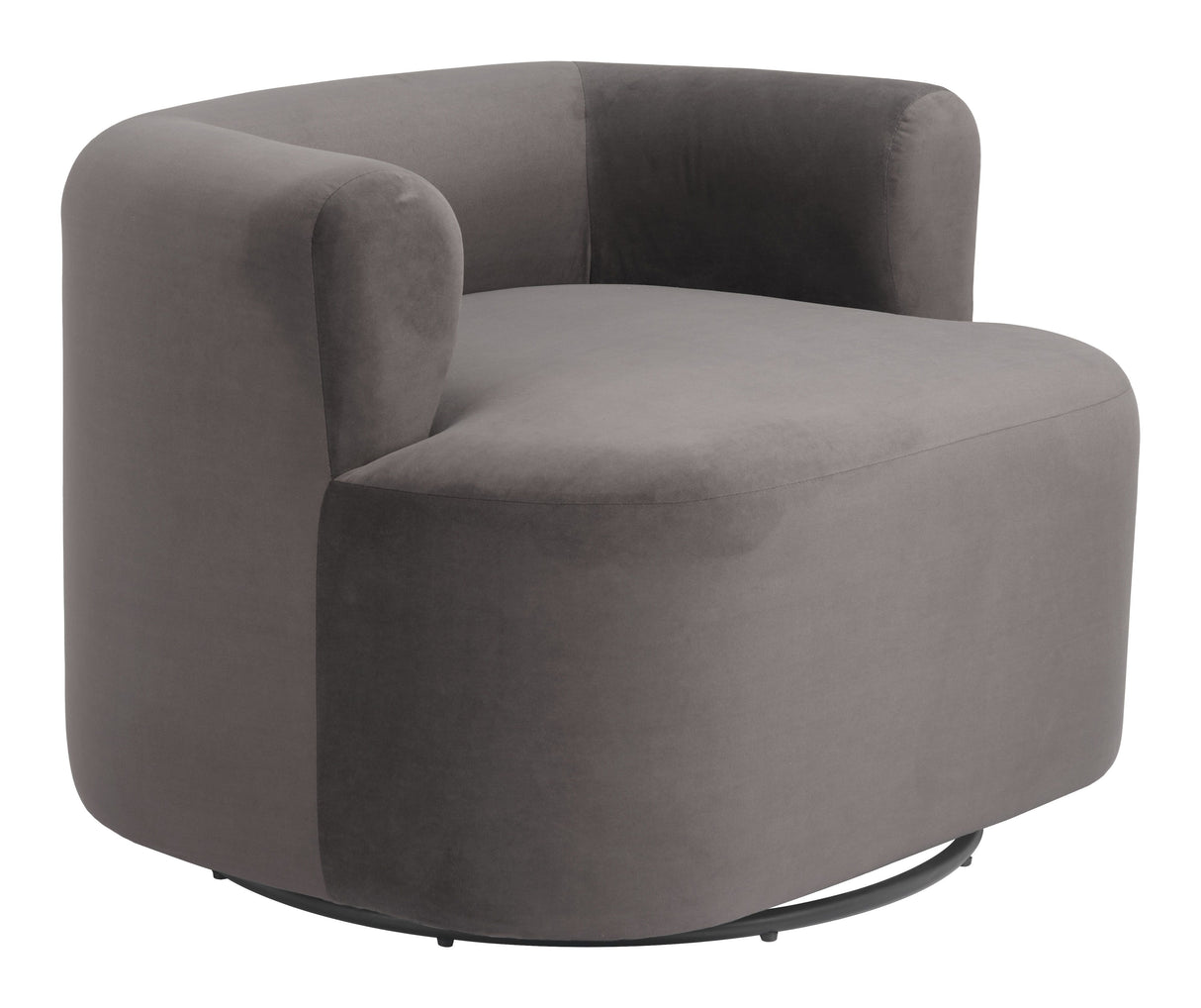 Mugav Swivel Chair Gray by Zuomod at Eve Furniture