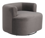 Mugav Swivel Chair Gray by Zuomod at Eve Furniture