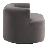 Mugav Swivel Chair Gray by Zuomod at Eve Furniture