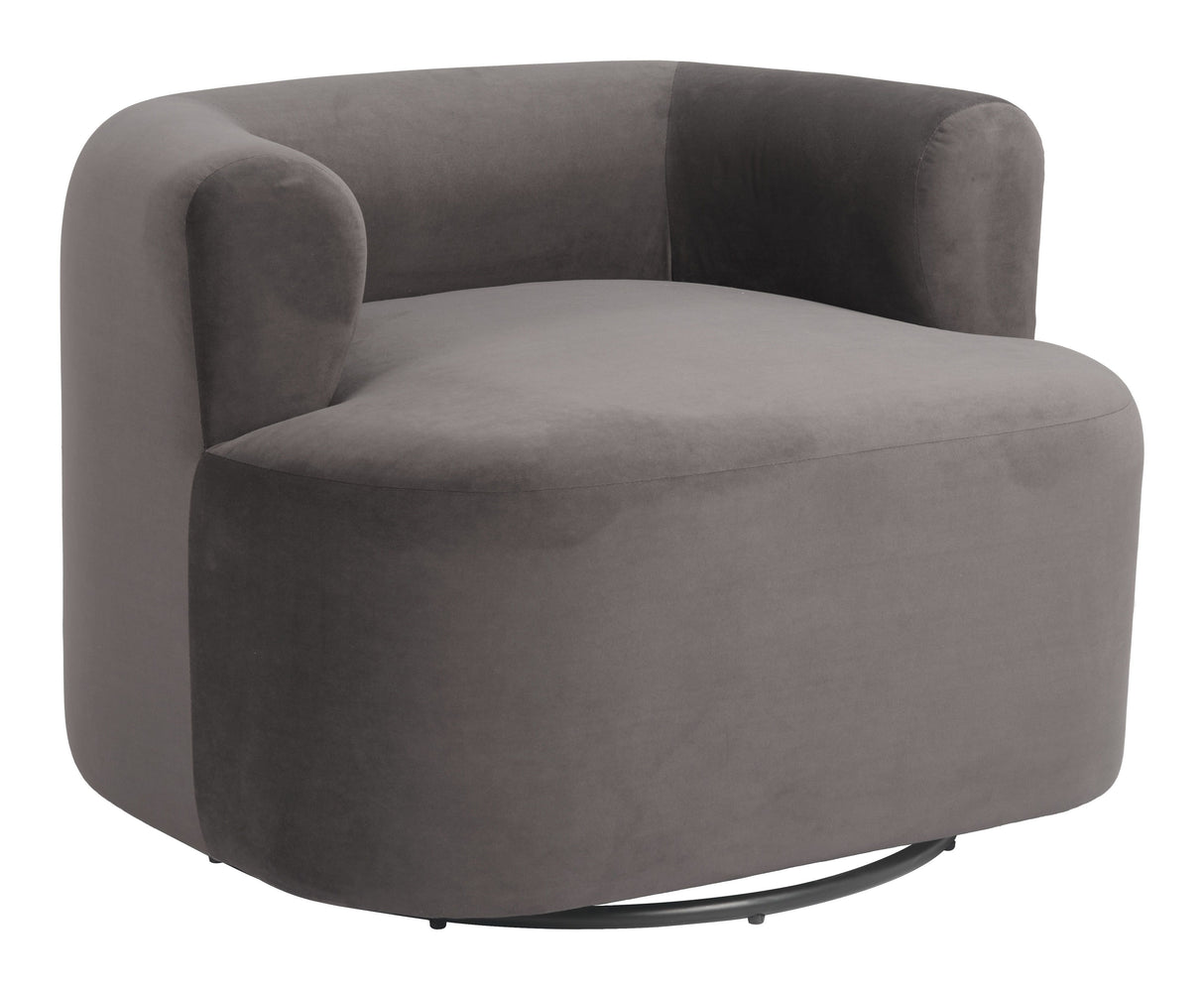 Mugav Swivel Chair Gray by Zuomod at Eve Furniture