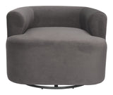 Mugav Swivel Chair Gray by Zuomod at Eve Furniture