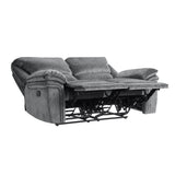 Muirfield Gray 2-Piece Double Reclining Set by Homelegance at Eve Furniture