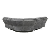 Muirfield Gray 3-Piece Reclining Sectional with Left Console by Homelegance at Eve Furniture