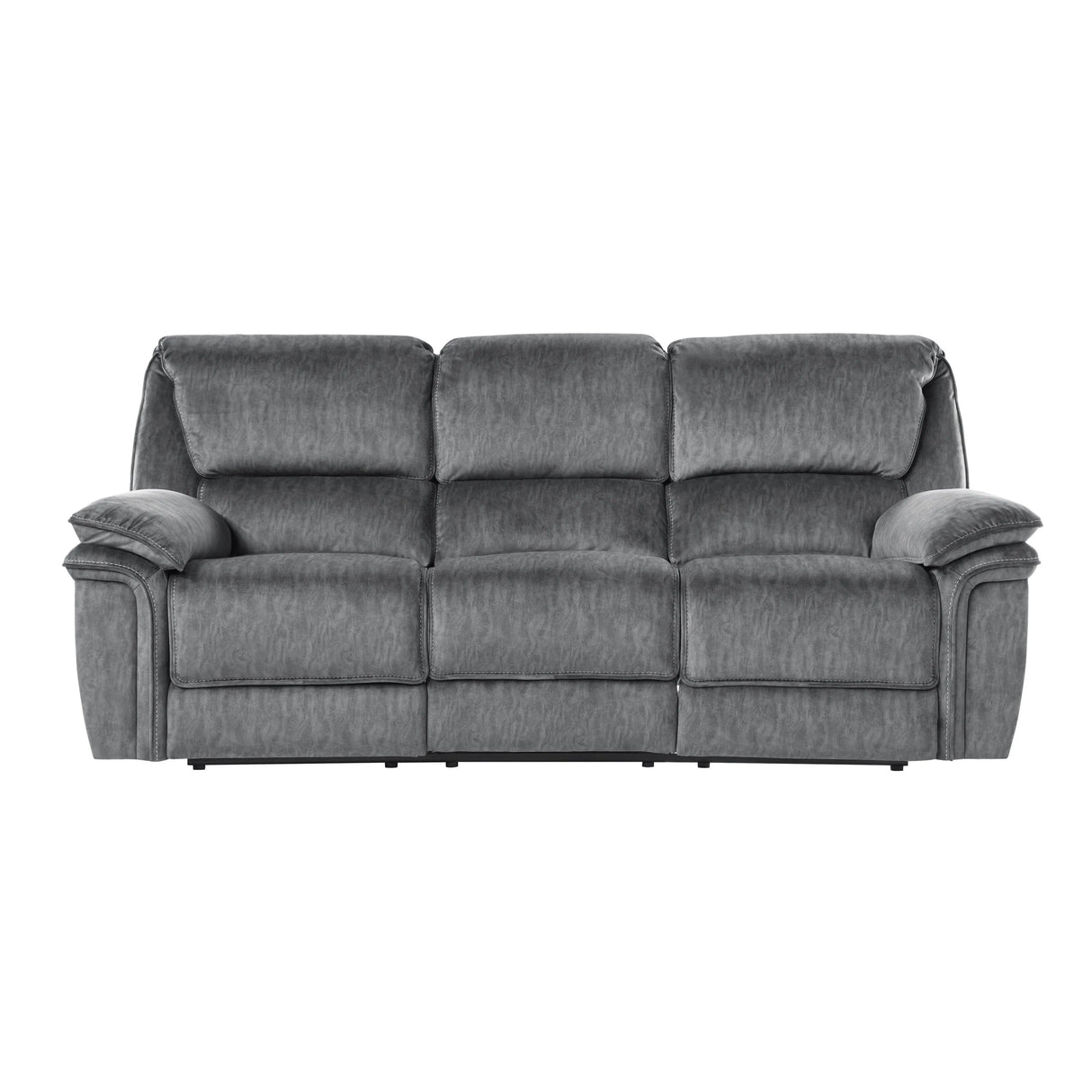 Muirfield Gray Double Reclining Sofa by Homelegance at Eve Furniture